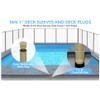ALLSAFE Pool Fence Deck Sleeves & Hole Caps - Tan
