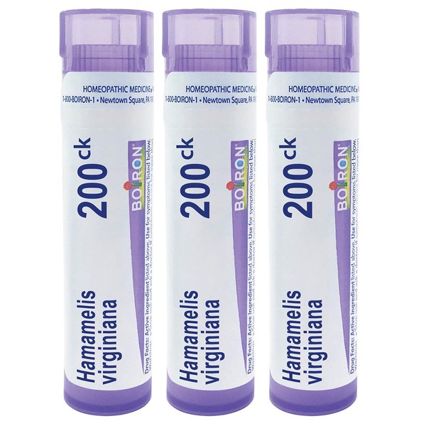 Boiron Hamamelis Virginiana 200ck Homeopathic Medicine for Hemorrhoids - Pack of 3 (240 Pellets)