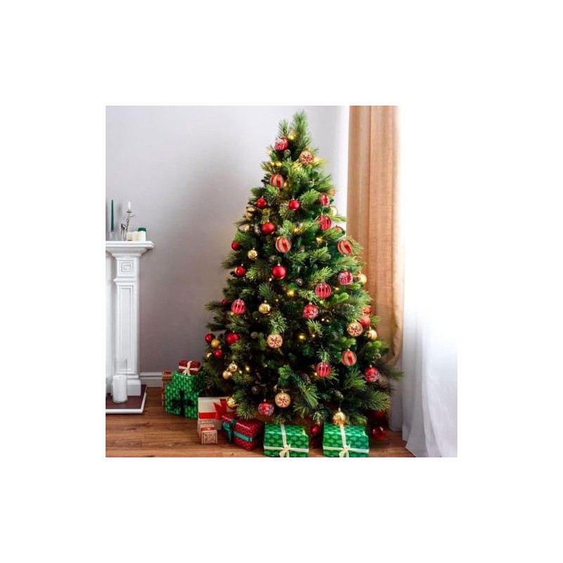 JUGLUTE Adornos para Arbol de Navidad, 44 pcs Plastic Esferas