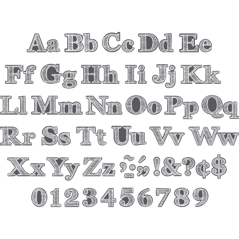 BARKER CREEK 4" Letter Pop-Outs 2-Pack, Chalkboard, Jazz Up Your