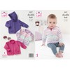 King Cole 5417 Knitting Pattern Baby Cardigans in Cherish DK