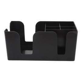ZAWELIYO Countertop Organizer, organizador de Estación café, Soporte Vertical Multifuncional de ABS para Condimentos, 6 Compartimentos, Escritorio Ordenado, Cocina, Oficina, Hogar