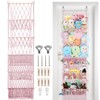 iHansee 5 Tier Stuffed Animal Storage Shelf Net, 17x61 Inch