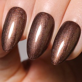 Imtiti Pearl Gel Nail Polish,0.5 Fl Oz Brown Glitter Drawing Gel Polish Shell Thread Shimmer Mermaid Nail Gel Polish Soak Off UV LED for Home DIY Nail Art Manicure Salon