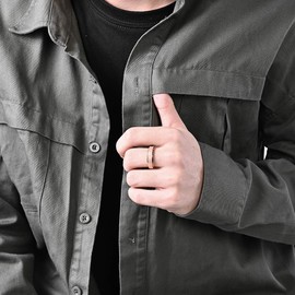 WLPCIV Anxiety Ring for Women Men Stainless Steel Spinner Ring Fidget Band Rings Sand Blast Glitter Finish Rings for Stress Relieving Wedding Promise Ring, Rose Gold Size 12