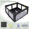 INFANS Foldable Baby Playpen with Mat, 59” x 59” Large