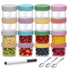 Accguan 16Pack Glass Baby Food Storage Containers, 4oz Glass Baby