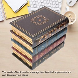 Caja Decorativa para Libros Falsos, Caja de Almacenamiento de Libros Falsos, Libro de Almacenamiento de Joyas Decoración de Libros Falsos. Caja Secreta Oculta para Oficina en Casa(Grande)