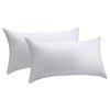Pikolin Home fa774pcpk070bla Pack of 2 Pillowcases Ticking, Cotton, White,