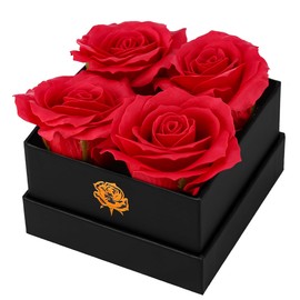 Covilim Candied Flowers in Elegant Box - Gift for Mom, Wife, Girlfriend - Mothers Day, Birthday, Anniversary - Red Preserved Blooms Gift for Women