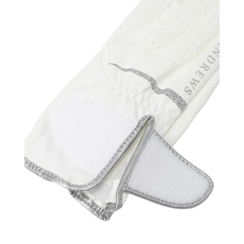 St Andrews 042-5985254 031_White x Silver SS (17-18cm) Women's Gloves