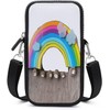Bolso cruzado de neopreno para celular con correa desmontable –