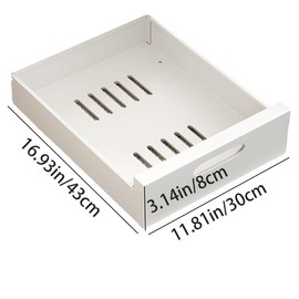 Doyingus Pull Out Cabinet Organizer Adhesive, 12-Inch Wide Slide Out Drawers for Kitchen Cabinets,1pack Cabinet Pull Out Shelves For Kitchen Pantry Organization (Black)