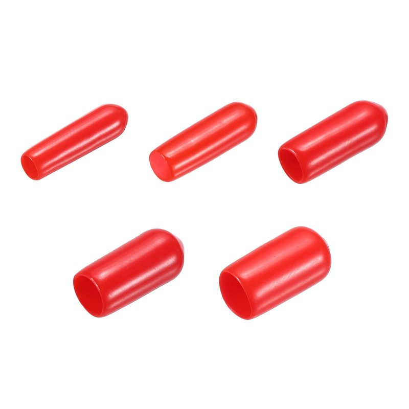 sourcing map 50pcs Round Rubber End Caps Protective Caps 3mm