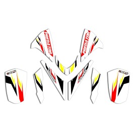 Polaris Predator 500 Graphics Kit  Decals Deco Fits Years 2003 - 2007 White  #01