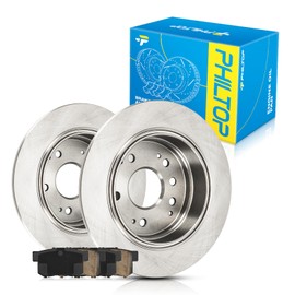 PHILTOP Rear Brake Pads and Rotors kit Fit for Acura 2004-2008 TL, 11” Brake kit Rear Brakes Rotors Automotive Replacement Brake kits