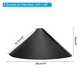 PATIKIL Squirrel Baffle for Bird Feeders Pole 16 inch, 2 Pack Outside Pole Mount Bird Squirrel Guard Stopper for Outdoors Shepherd Hook Outdoors, Black