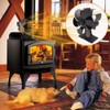 WuYan Stove Fan, Fireplace Tool with 6 Blades, No Electricity,