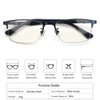 Progressive Multifocal Computer Reading Glasses Half frame Presbyopic Eyewear Blue