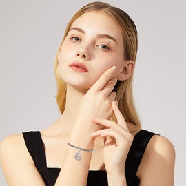 PROESS Cow Charm fit Charms Bracelet Sterling Silver April Birthstone Charm Mother Daughter Cow Beads for Bracelets Women Mom Lover Mothers Day Gifts