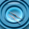 1 Piece Silver Professional Spiral Design Stainless Steel Ear Tweezers