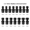 MIXPOWER 15-piece 1/2" Drive Shallow Universal Impact Socket Set, 6