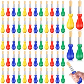 Frienda 60 Pcs Paint Brushes for Kids Baby Toddlers Jumbo Paint Brushes with Round Chubby Handle Colorful Easy Grip Jumbo Brushes Bulk for School Kids Painting Preschool Art Supplies Craft Projects
