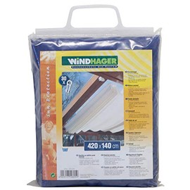 Windhager rope-pull sun sail, uni-blue, 270 x 140 cm