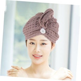 OATIPHO 2Pcs Microfiber Hair Towel Wrap Set Ultra-Absorbent Quick Drying Turbans for Wet Hair Comfortable Shower Cap for Women Buttons