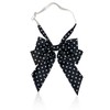 NazyJnn Large Bowtie, Bowtie, School Ribbon, Dot Pattern, Women's, Uniform