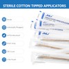 JMU 6 Inch Sterile Cotton Tipped Applicators, 200 Count Long