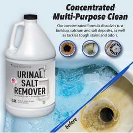 Allied Science Urinal Salt Remover - Uric Acid Salts Scale Remover Unclogs Urinals and Removes Uric Acid Odors - 1 Gallon / 128 fl oz