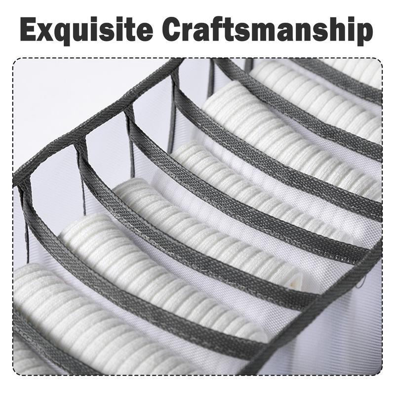 3 Counts Foldable Underwear Organizer, Drawer Organizer Divider Bins for