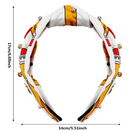 Gosuoa Teacher Headbands for Women, Teacher Appreciation Gifts Pearl Rhinestone knotted headband, Teacher Accessories Back to School Headband