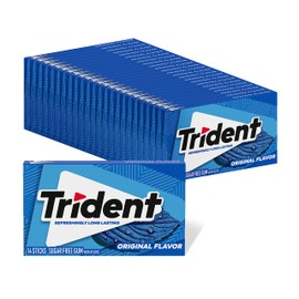 Trident Original Flavor Sugar-Free Chewing Gum, 14 Pieces (Pack of 24) (336 Total Pieces)