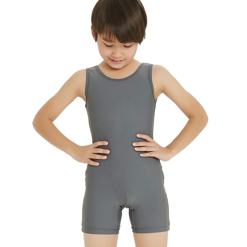 New Dance - Maillot de gimnasia para niño, set gris,