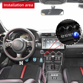 BETTERHUMZ Carbon Fiber Center Console Decor Sticker Compatible with Toyota GR86 for Subaru BRZ 2021-2024 CD Control Panel Cover Trim Car Interior Accessories