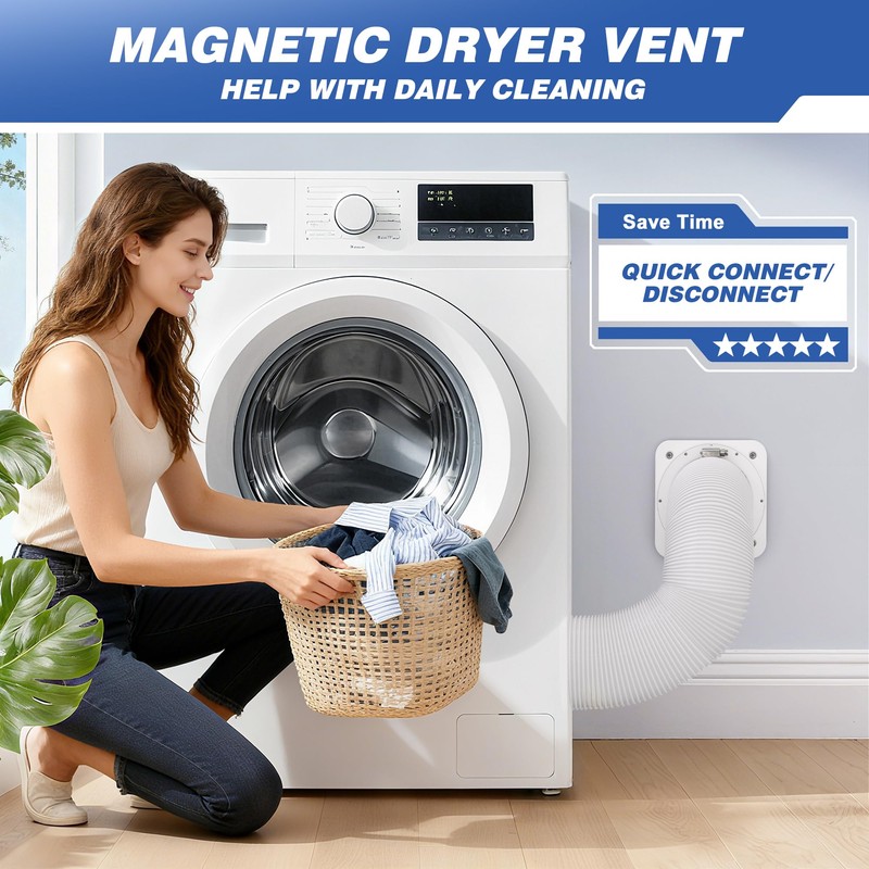 RDXTIK Magnetic Dryer Vent Connector, DV180 Airtight Seal Dryer Vent
