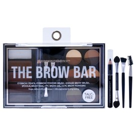 The Brow Bar - All-in-One Kit with Variety of Ultra-Pigmented Shades - Eyebrow Gel, Brow Wax and 16 Brow Powders - 21 Pc Gift Set