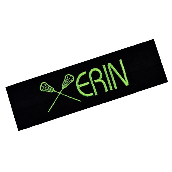 LACROSSE Headband Personalized with Your CUSTOM Embroidered Name and Colors