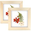 LEKAIYA 5x5 Picture Frames Set of 2, Square Natural Wood