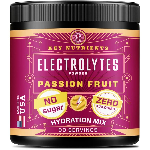 KEY NUTRIENTS Multivitamin Electrolytes Powder No Sugar - Delicious Passion
