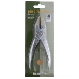The Beadsmith Flat Nose Parallel Plier - 5.5 inches (140mm), Steel tool for jewelry making, no spring