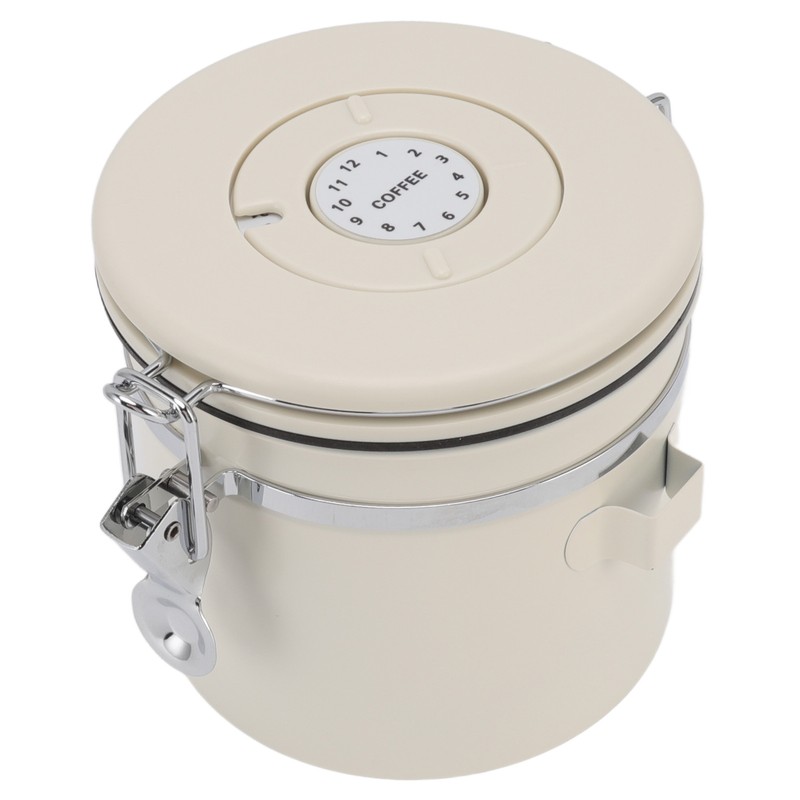 Airtight Coffee Canister 304 Stainless Steel Valve with Scoop for