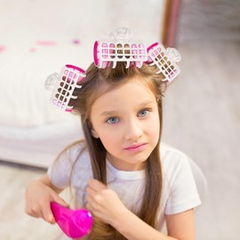 FRCOLOR Hand Winding Curler, Hair Roller, 6 Pieces, Bangs Curler, Sleeping Magic Curler, DIY Curl, Easy to Wind, Hairdressing Curler, Hair Roller Set, DIY Hairstyle, Easy to Use, Natural Curls, Clip