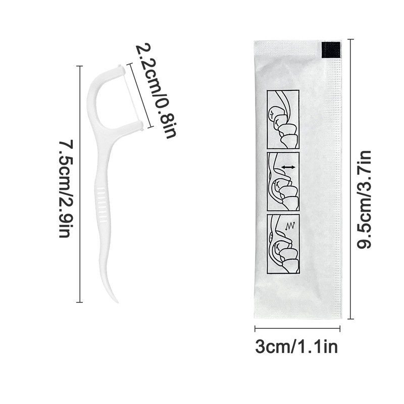 Egaageoi Floss Picks Individually Wrapped – Travel Convenience Dental Flossers