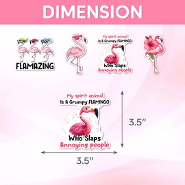 Pack 9 Pcs Flamingo Sticker for Cars Vehicles Trucks Laptops Window Helmets Funny Sayings Bumper Stickers Waterproof Removable Vinyl Wall Decals Car Exterior Laptop Accessories