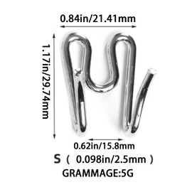 7PACK Extra Links 2.25mm for Dog Collar,Prong Collar for Dogs,Pinch Collar, Prong Collar for Dogs 2.25,Dog Collar Extender,Steel Chrome Plated Dog Training Collar Links(Silver)