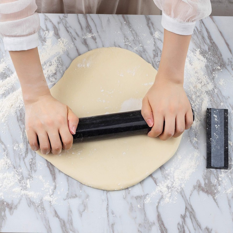 Fox Run 48759 Black Marble French Rolling Pin, 2 x