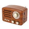 Wooden Radio, Handmade FM Retro Speaker, Portable Elderly Stereo AM